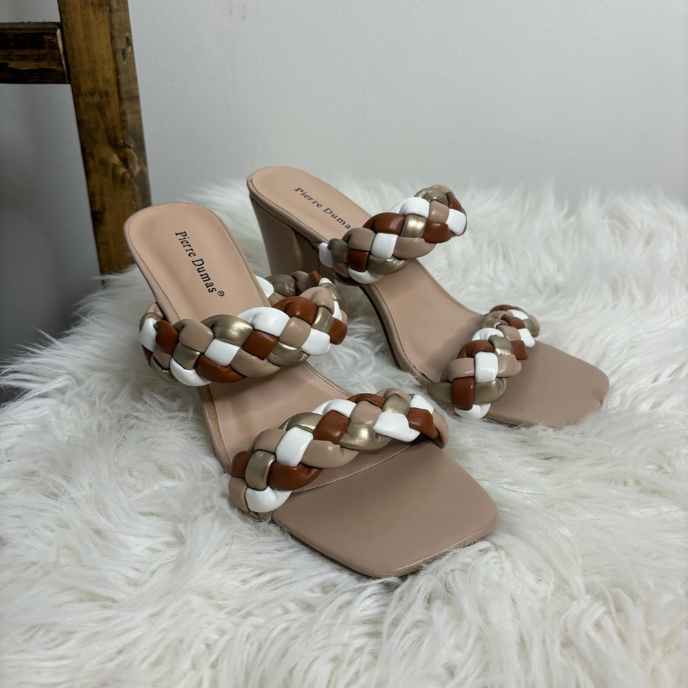 Pierre Dumas Ariana Braided Heeled Sandals